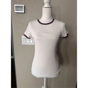 Polo Ralph Lauren White Ribbed Short Sleeve Y2K